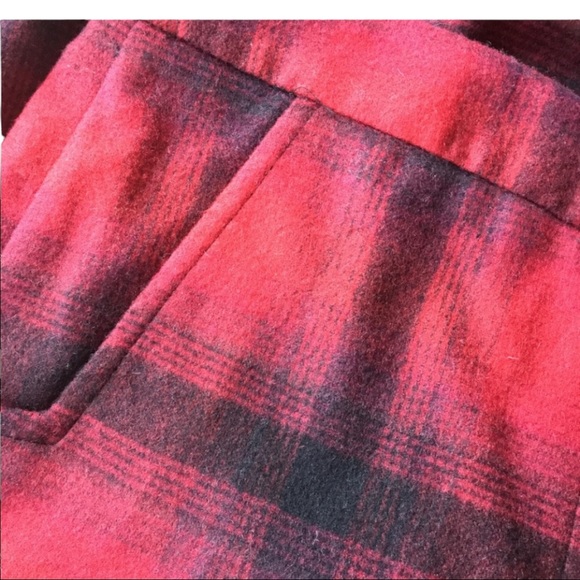 PINK TARTAN Buffalo Plaid Wool Pants - High Waist - Size 8 - Picture 3 of 5